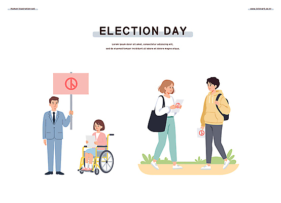 전신 여자 남자 종이 일러스트 미소 들기 앉기 정장 여러명 성인 반짝임 팻말 투표 휠체어 투표용지 백팩 선거권 에코백 성인만 기표문양 국내일러스트 AI파일 문양 옷 다수 가방 모션 프레임 표정 사람 선거 에코 파일형식 벡터