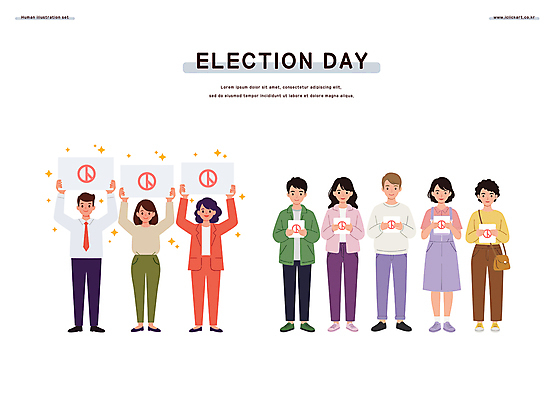 전신 배너템플릿 여자 남자 종이 일러스트 미소 들기 여러명 성인 반짝임 현수막 투표 크로스백 투표용지 선거권 성인만 기표문양 국내일러스트 AI파일 템플릿 문양 배너 다수 가방 모션 표정 사람 선거 파일형식 벡터