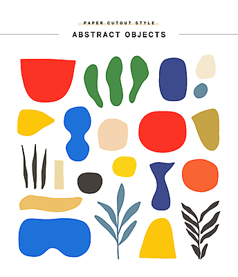 도형 스티커 잎 일러스트 추상 사람없음 세트 컬러풀 페이퍼아트 오브젝트 엘리먼트 국내일러스트 AI파일 식물 컬러 무늬 파일형식 벡터