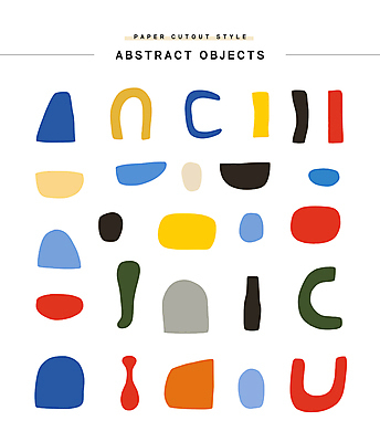 도형 스티커 일러스트 추상 사람없음 세트 컬러풀 페이퍼아트 오브젝트 엘리먼트 국내일러스트 AI파일 컬러 무늬 파일형식 벡터