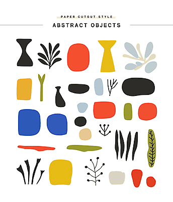 도형 스티커 잎 일러스트 추상 사람없음 세트 컬러풀 페이퍼아트 오브젝트 엘리먼트 국내일러스트 AI파일 식물 컬러 무늬 파일형식 벡터