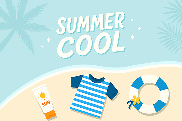 꽃 하늘색 일러스트 사람없음 여름 반짝임 모래사장 야자수 반팔티셔츠 시원함 선크림 튜브 야자수잎 열대잎 국내일러스트 AI파일 나무 식물 계절 바다 티셔츠 잎 모션 파란색 화장품 파일형식 벡터