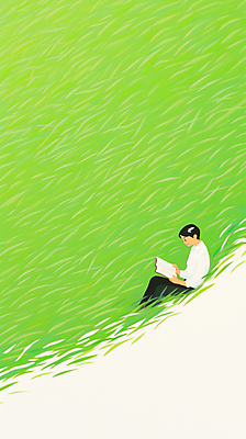 JPG 전신 남자 일러스트 휴식 한명 들기 앉기 잔디 초원 성인 책 연두색 독서 평화 성인남자한명만 국내일러스트 AI일러스트 AI콘텐츠 식물 1 컨셉 모션 사람 초록색 남자한명만 성인남자만 파일형식