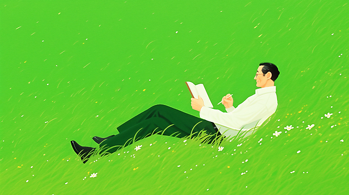 JPG 전신 노년 남자 일러스트 휴식 한명 들기 앉기 잔디 초원 책 연두색 독서 펜 평화 다리꼬기 노인남자한명만 안경낌 국내일러스트 AI일러스트 AI콘텐츠 식물 1 안경 컨셉 모션 사람 성인 초록색 필기구 남자한명만 노인남자만 파일형식