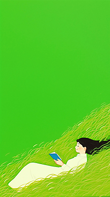 JPG 전신 여자 일러스트 휴식 한명 들기 잔디 초원 성인 책 연두색 눕기 평화 눈감음 성인여자한명만 국내일러스트 AI일러스트 AI콘텐츠 식물 1 컨셉 모션 사람 초록색 여자한명만 성인여자만 파일형식