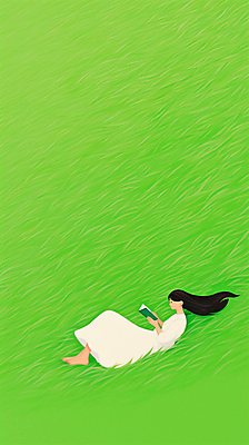 JPG 전신 여자 일러스트 휴식 한명 들기 잔디 초원 성인 책 연두색 눕기 독서 평화 성인여자한명만 국내일러스트 AI일러스트 AI콘텐츠 식물 1 컨셉 모션 사람 초록색 여자한명만 성인여자만 파일형식