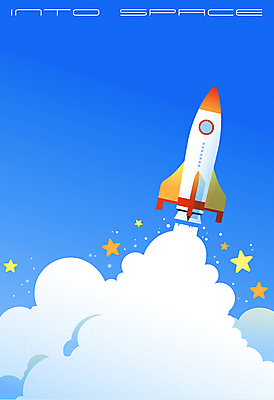 별 하늘색 일러스트 하늘 사람없음 로켓 연기 국내일러스트 AI파일 자연요소 파란색 파일형식 벡터