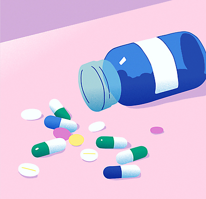 분홍색 일러스트 의학 사람없음 알약 약병 국내일러스트 AI파일 컬러 약 병_담는 파일형식 벡터