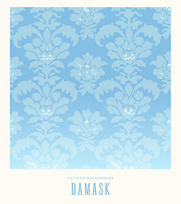 디자인 하늘색 일러스트 벽지 사람없음 패턴백그라운드 우아함 다마스크 국내일러스트 AI파일 문양 백그라운드 컨셉 패턴 파란색 파일형식 벡터