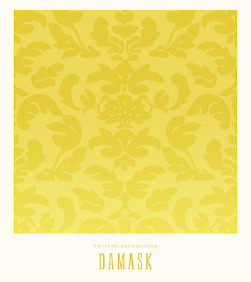 디자인 일러스트 벽지 사람없음 노란색 패턴백그라운드 우아함 다마스크 국내일러스트 AI파일 문양 컬러 백그라운드 컨셉 패턴 파일형식 벡터