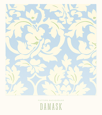 디자인 하늘색 일러스트 벽지 사람없음 패턴백그라운드 우아함 다마스크 국내일러스트 AI파일 문양 백그라운드 컨셉 패턴 파란색 파일형식 벡터