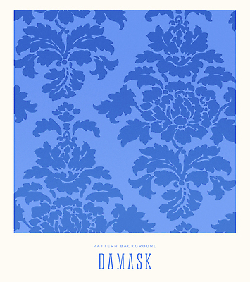 디자인 일러스트 벽지 사람없음 파란색 패턴백그라운드 우아함 다마스크 국내일러스트 AI파일 문양 컬러 백그라운드 컨셉 패턴 파일형식 벡터