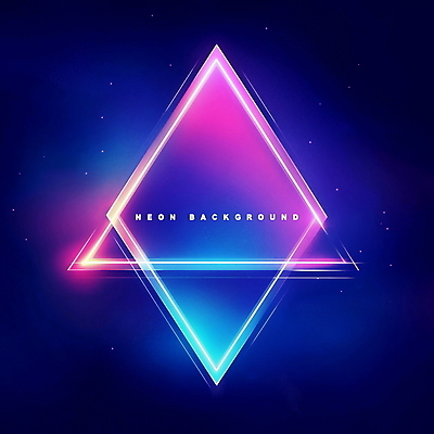 PSD 편집이미지 사람없음 빛 보라색 삼각형 마름모 네온아트 이펙트그래픽 이미지편집 도형 컬러 그래픽백그라운드 네온 파일형식