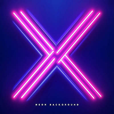 PSD 편집이미지 사람없음 빛 보라색 X 대각선 네온아트 이펙트그래픽 이미지편집 알파벳 선 컬러 그래픽백그라운드 네온 파일형식