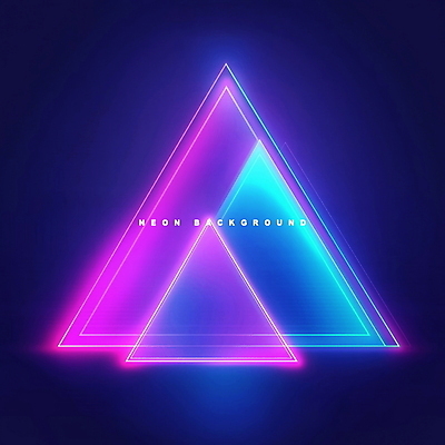 PSD 편집이미지 사람없음 빛 보라색 삼각형 네온아트 이펙트그래픽 이미지편집 도형 컬러 그래픽백그라운드 네온 파일형식