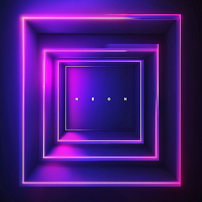PSD 편집이미지 사람없음 빛 사각형 보라색 네온아트 이펙트그래픽 이미지편집 도형 컬러 그래픽백그라운드 네온 파일형식