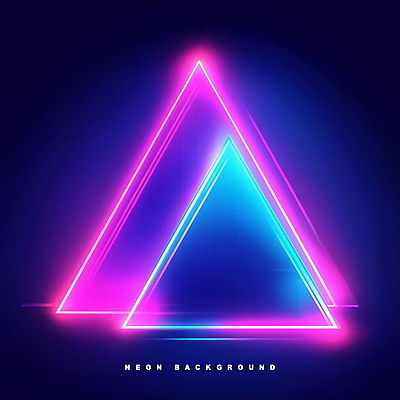 PSD 편집이미지 사람없음 빛 보라색 삼각형 네온아트 이펙트그래픽 이미지편집 도형 컬러 그래픽백그라운드 네온 파일형식