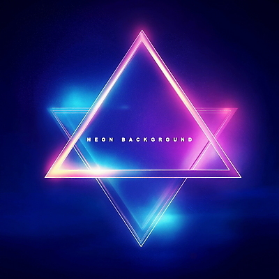 PSD 편집이미지 사람없음 빛 보라색 삼각형 네온아트 이펙트그래픽 이미지편집 도형 컬러 그래픽백그라운드 네온 파일형식