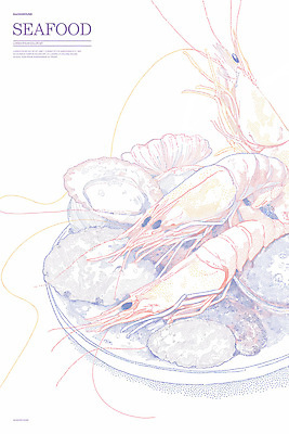 PSD 접시 일러스트 조개 새우 사람없음 스케치 라인아트 해산물 그림 국내일러스트 식기 선 어패류 갑각류 미술 파일형식