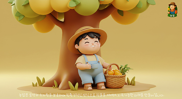 전신 PSD 편집이미지 남자 잎 한그루 미소 상반신 성인 두명 갈색 3D 손들기 바구니 기댐 머그컵 배 농부 멜빵 밀짚모자 성인남자만 편집3D 나무 식물 직업 모자_잡화 1 잡화 컬러 과일 모션 표정 사람 컵 디지털합성 남자만 성인만 파일형식