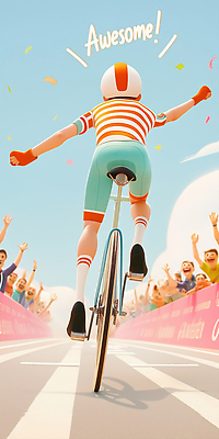 JPG 구름 여자 남자 일러스트 응원 하늘 여러명 성인 손들기 자전거 기쁨 군중 승차 헬멧 사이클선수 트랙 꽃가루 사이클복 자전거경기 자전거경주 자전거묘기 성인만 국내일러스트 AI일러스트 AI콘텐츠 자연요소 감정 다수 모션 운동선수 사람 경기 바이크 보호장비 묘기 가루 파일형식