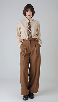 JPG 모델 편집이미지 여자 포즈 넥타이 한명 서기 정장 성인 갈색 단발머리 매니시룩 주머니손 정장구두 의료성형뷰티 성인여자한명만 편집실사 AI인물포토 AI콘텐츠 1 헤어스타일 잡화 옷 구두 컬러 모션 사람 매니시 CG 여자한명만 성인여자만 파일형식 AI포토