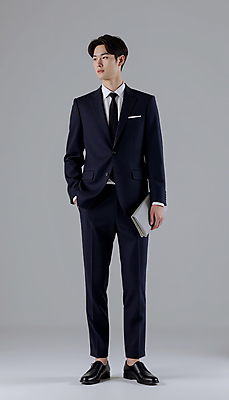 JPG 전신 모델 편집이미지 남자 포즈 한명 들기 정장 성인 검은색 클래식 주머니손 클러치 오피스룩 의료성형뷰티 성인남자한명만 편집실사 AI인물포토 AI콘텐츠 1 옷 컬러 컨셉 가방 비즈니스 모션 사람 CG 남자한명만 성인남자만 파일형식 AI포토