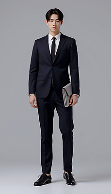 JPG 전신 모델 편집이미지 남자 포즈 한명 들기 정장 성인 검은색 클래식 클러치 오피스룩 의료성형뷰티 성인남자한명만 편집실사 AI인물포토 AI콘텐츠 1 옷 컬러 컨셉 가방 비즈니스 모션 사람 CG 남자한명만 성인남자만 파일형식 AI포토