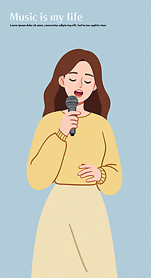 여자 하늘색 일러스트 노래 한명 성인 라이프 눈감음 잡기 마이크 성인여자한명만 국내일러스트 AI파일 1 음악 음향기기 모션 사람 생활 파란색 여자한명만 성인여자만 파일형식 벡터