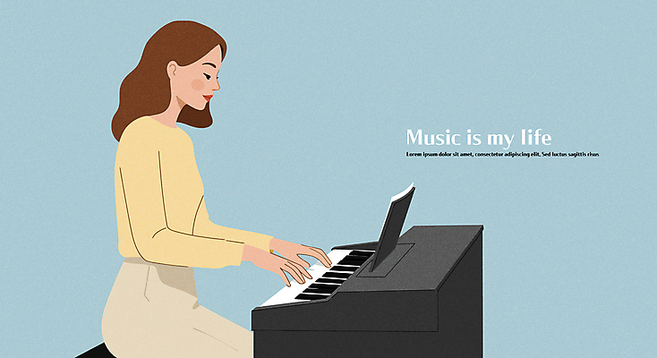 여자 하늘색 연주 일러스트 한명 앉기 성인 라이프 악보 전자피아노 성인여자한명만 국내일러스트 AI파일 1 음악 모션 사람 생활 파란색 피아노 여자한명만 성인여자만 파일형식 벡터