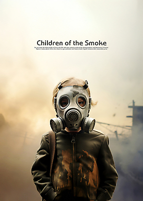 PSD 편집이미지 남자 어린이 하늘 한명 소년 상반신 회색 연기 먼지 대기오염 방독면 생태계파괴 의료성형뷰티 소년한명만 이미지편집 1 컬러 마스크 사람 환경오염 남자한명만 소년만 파일형식