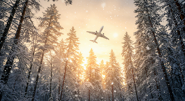 JPG 나무 편집이미지 로우앵글 겨울 하늘 비행기 사람없음 햇빛 노란색 노을 눈 숲 눈덮임 편집실사 AI포토 AI콘텐츠 자연요소 식물 계절 뷰포인트 컬러 컨셉 항공교통 날씨 대중교통 태양 CG 파일형식