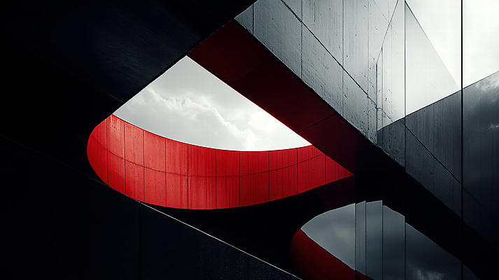 JPG 구름 편집이미지 곡선 하늘 흑백 그림자 외벽 사람없음 빨간색 반사 검은색 어둠 시크 콘크리트 편집실사 AI포토 AI콘텐츠 자연요소 선 벽 컬러 촬영기법 CG 파일형식