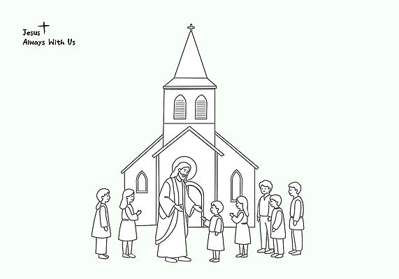 전신 여자 남자 기독교 어린이 십자가 라인일러스트 일러스트 함께함 소녀 소년 여러명 성인 성당 교회 손들기 천주교 예수 라인아트 후광 국내일러스트 AI파일 종교 선 다수 컨셉 종교건축 모션 사람 건물 빛 신_종교 파일형식 벡터