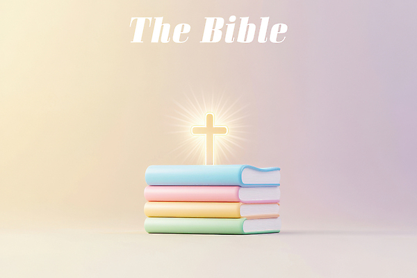 PSD 편집이미지 십자가 사람없음 컬러풀 3D 성경 후광 파스텔톤 이미지편집 편집3D 컬러 종교용품 빛 디지털합성 파일형식