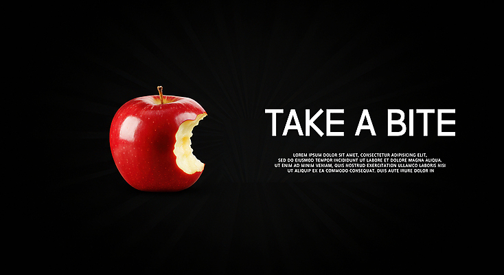 PSD 편집이미지 사람없음 사과 먹은 베어문 잇자국 이미지편집 과일 자국 파일형식