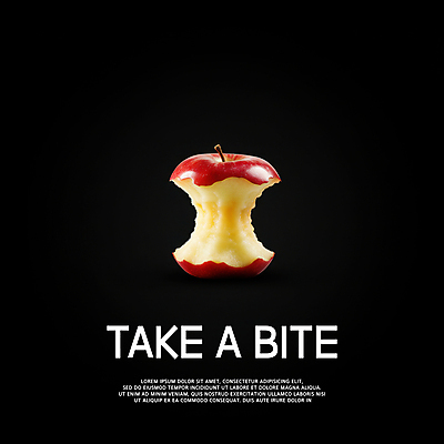 PSD 편집이미지 사람없음 사과 먹은 베어문 잇자국 이미지편집 과일 자국 파일형식