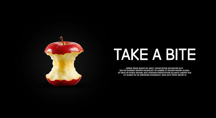 PSD 편집이미지 사람없음 사과 먹은 베어문 잇자국 이미지편집 과일 자국 파일형식