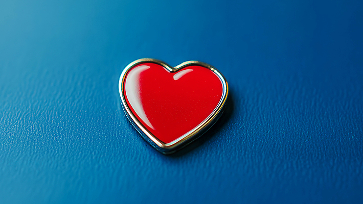 JPG 편집이미지 사람없음 빨간색 파란색 빛 하트 배지 광택 편집실사 AI포토 AI콘텐츠 모양 컬러 CG 파일형식