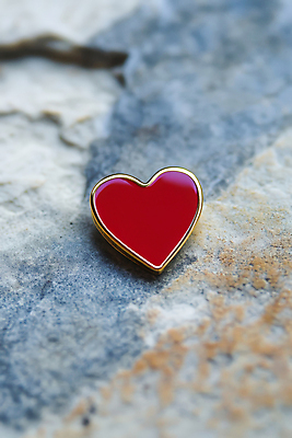 JPG 편집이미지 사람없음 빨간색 돌_바위 하트 배지 광택 편집실사 AI포토 AI콘텐츠 모양 컬러 CG 파일형식