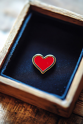 JPG 편집이미지 사람없음 빨간색 하트 천 보관함 배지 편집실사 AI포토 AI콘텐츠 모양 컬러 직물 CG 파일형식