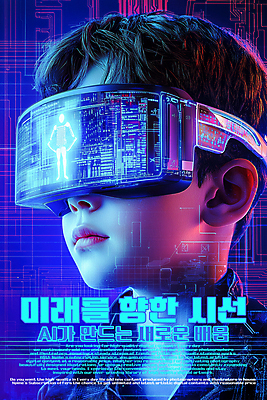 PSD 편집이미지 남자 얼굴 어린이 미래 기술 한명 소년 상반신 파란색 빛 홀로그램 의료성형뷰티 가상현실 소년한명만 VR기기 AI_인공지능 이미지편집 1 컬러 컨셉 사람 신체부위 기계 남자한명만 소년만 파일형식