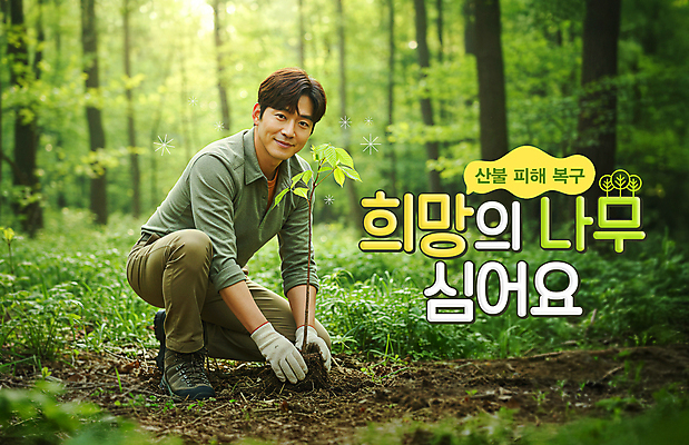 PSD 편집이미지 남자 장갑 말풍선 한명 미소 성인 희망 흙 피해 풀잎 숲속 나무심기 웅크림 산불 복원 의료성형뷰티 성인남자한명만 이미지편집 1 잡화 감정 잎 모션 표정 사람 풀_식물 숲 화재 심기 남자한명만 성인남자만 파일형식