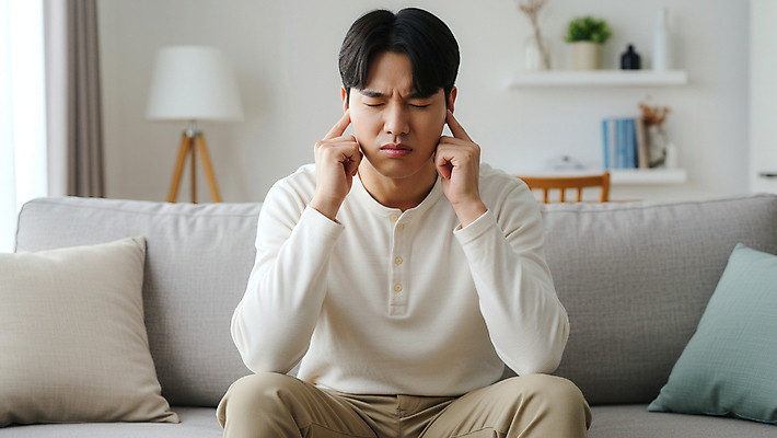 JPG 편집이미지 남자 중년 쿠션 거실 조명 선반 스트레스 한명 앉기 소파 눈감음 고통 찡그림 귀막기 층간소음 의료성형뷰티 중년남자한명만 편집실사 AI인물포토 AI콘텐츠 1 감정 가구 의자 모션 표정 사람 손짓 성인 CG 소음 남자한명만 중년남자만 파일형식 AI포토