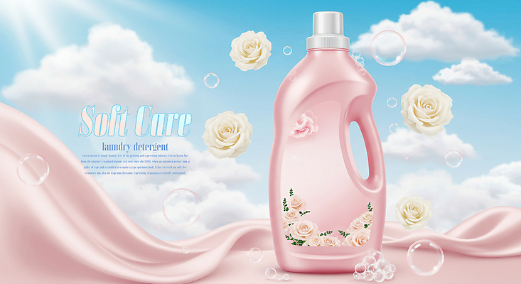 PSD 구름 편집이미지 분홍색 하늘 통 사람없음 장미 비눗방울 천 세제 웨이브 향기 섬유유연제 빨래세제 이미지편집 자연요소 꽃 컬러 직물 냄새 파일형식