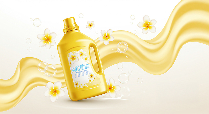 PSD 편집이미지 꽃 물결 통 사람없음 노란색 비눗방울 세제 웨이브 향기 섬유유연제 빨래세제 이미지편집 식물 컬러 냄새 파일형식