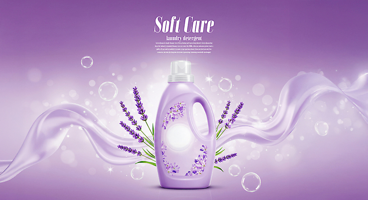 PSD 편집이미지 물결 통 사람없음 보라색 비눗방울 세제 웨이브 보케 향기 라벤더 섬유유연제 빨래세제 이미지편집 꽃 컬러 허브 냄새 파일형식