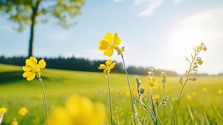 JPG 나무 편집이미지 백그라운드 잎 여름꽃 자연 하늘 잔디 초원 사람없음 햇빛 여름풍경 피나물 편집실사 AI포토 AI콘텐츠 식물 꽃 풍경 태양 CG 생태계 파일형식 여름_계절
