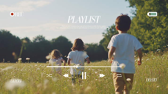 PSD 나무 편집이미지 여자 남자 어린이 꽃밭 자연 하늘 소녀 소년 초원 세명 달리기 풀 추억 어린이만 썸네일 플레이리스트 이미지편집 식물 꽃 음악 컨셉 모션 사람 생태계 파일형식