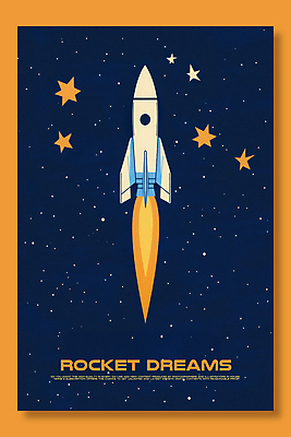 PSD 편집이미지 포스터 상상 불 사람없음 꿈 로켓 발사 우주선 별빛 우주탐험 과학의달 이미지편집 자연요소 별 빛 우주 4월 파일형식